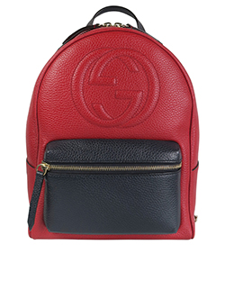Soho Backpack, Leather, Red/Blue, 481570520981, DB, 3*